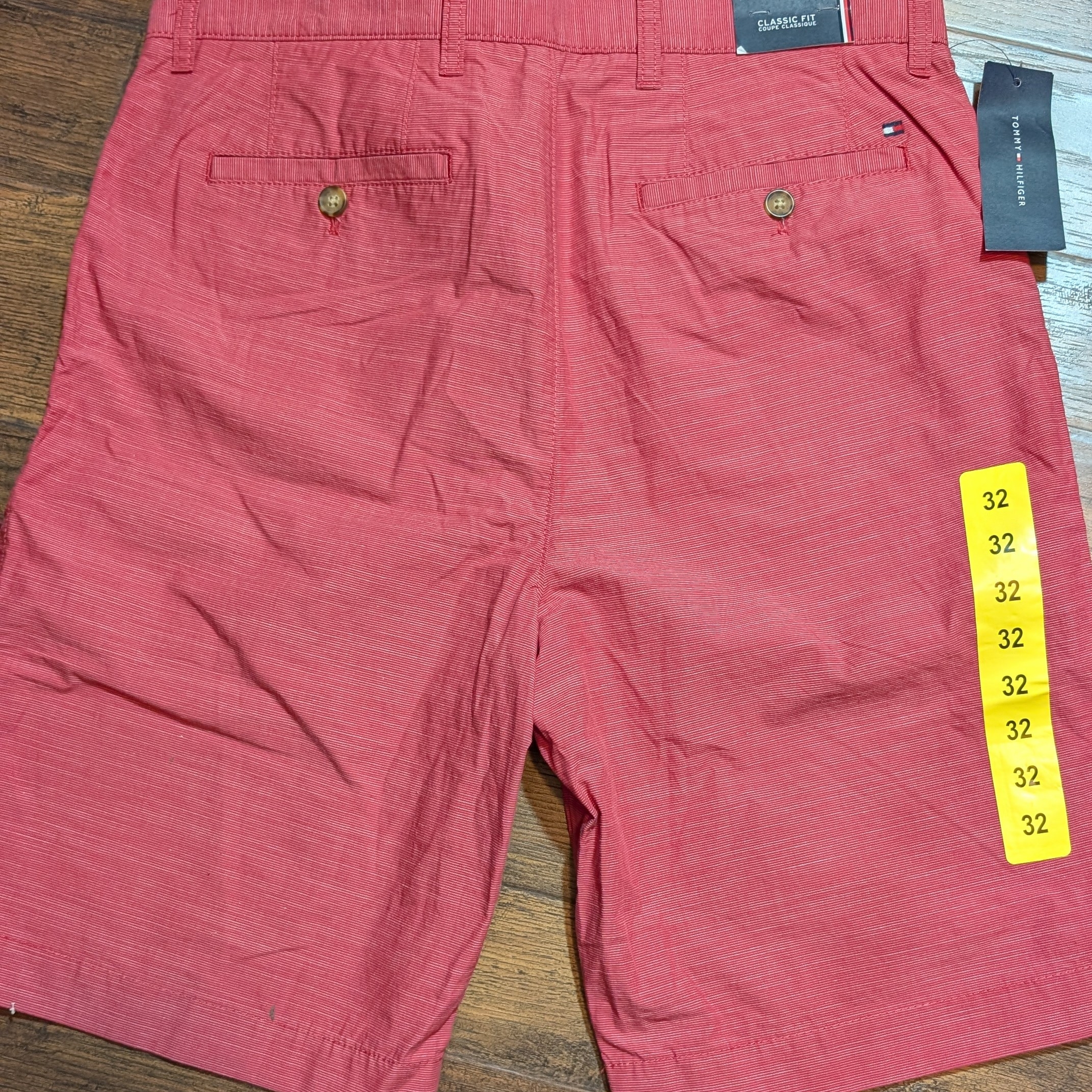 Tommy Hilfiger Men's Red Flat Front Shorts